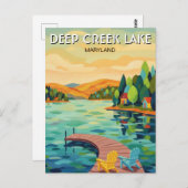 Maryland Deep Creek Lake Travel Postkarte (Vorne/Hinten)