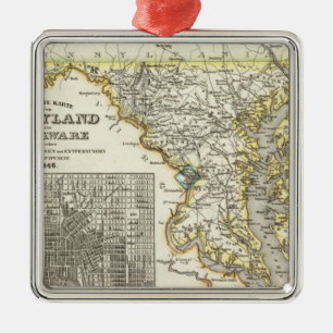 Maryland, Delaware Silbernes Ornament