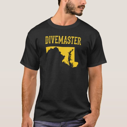 Maryland Divemaster Scuba Diving Instructor Dive F T-Shirt (Vorderseite)