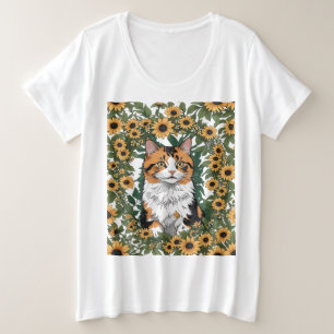 Maryland Dreifarbenkatze und Schwarzaugen-Susanne- Große Größe T-Shirt