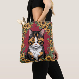 Maryland Dreifarbenkatze und Schwarzaugen-Susanne- Tasche