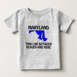 Maryland - dünne Linie zwischen Himmel und hier Baby T-shirt