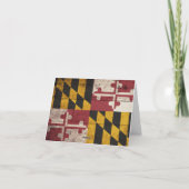 Maryland-Fahne aus altem Holz Karte (Rückseite)