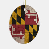 Maryland-Fahne aus altem Holz Keramikornament (Rechts)