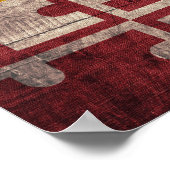 Maryland-Fahne aus altem Holz Poster (Ecke)