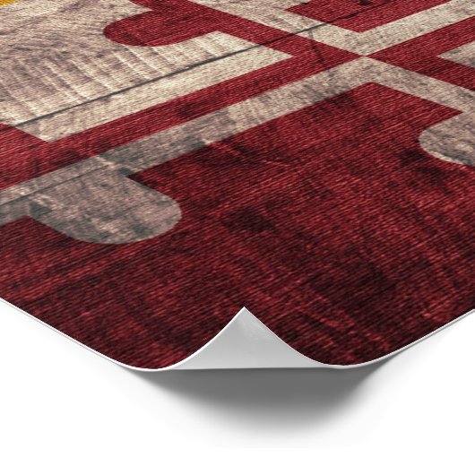 Maryland-Fahne aus altem Holz Poster (Ecke)