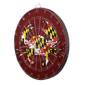 Maryland-Fahne-Dartboard Dartscheibe (Vorderseite rechts)