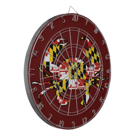 Maryland-Fahne-Dartboard Dartscheibe (Vorderseite Links)