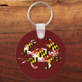 Maryland-Fahne rund Schlüsselanhänger (Vorderseite)
