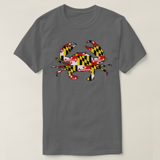 Maryland-Fahnenkrebs-Kontur T-Shirt (Design vorne)