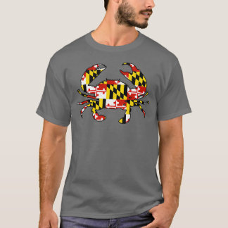 Maryland-Fahnenkrebs-Kontur T-Shirt