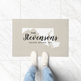 Maryland Family Monogram Staat Doormat Fußmatte