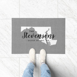Maryland Family Monogram Staat Doormat Fußmatte