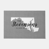 Maryland Family Monogram Staat Doormat Fußmatte (Vorderseite)