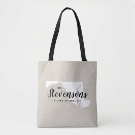 Maryland Family Monogram Staat Tote Bag Tasche