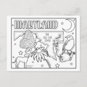 Maryland färben mich Collage Postkarte (Vorderseite)