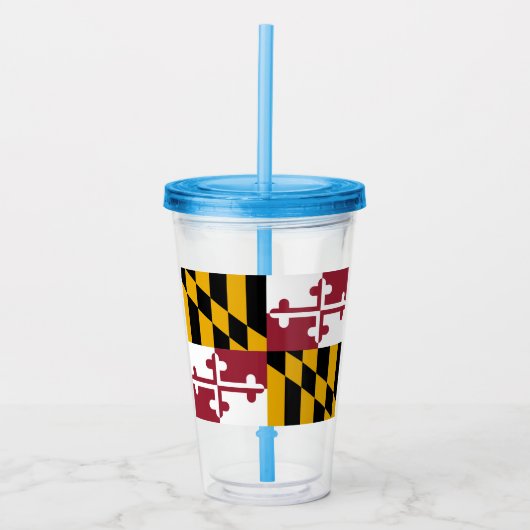 Maryland Flag Acryltrinkbecher (Vorderseite)