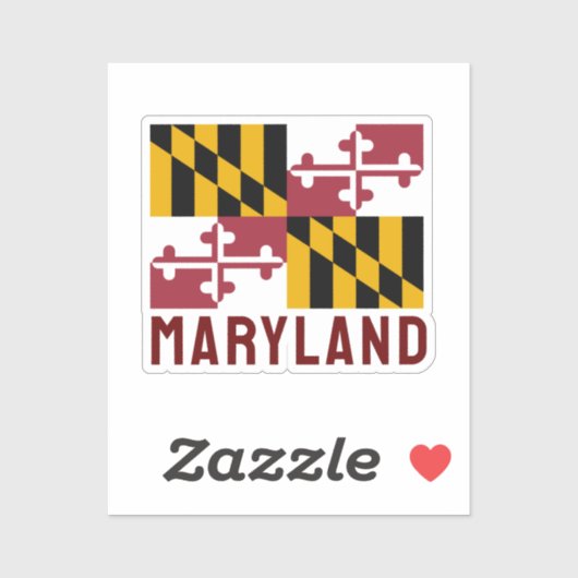 Maryland Flag Aufkleber (Blatt)