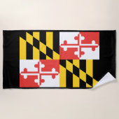 Maryland Flag Beach Handtuch (Vorderseite)