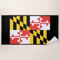 Maryland Flag Beach Handtuch