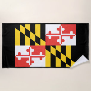 Maryland Flag Beach Handtuch