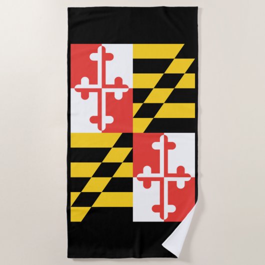 Maryland Flag Beach Handtuch (Vorderseite)