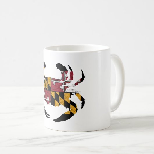 Maryland Flag Blue Crab Kaffeetasse (VorderseiteRechts)
