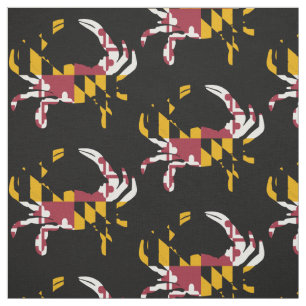 Maryland Flag Blue Crab Muster Stoff