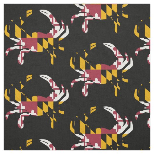 Maryland Flag Blue Crab Muster Stoff (Muster)