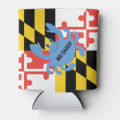 Maryland Flag Blue Crab Personalisiert Dosenkühler (Vorderseite)