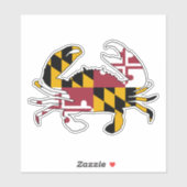 Maryland Flag Crab Aufkleber (Blatt)