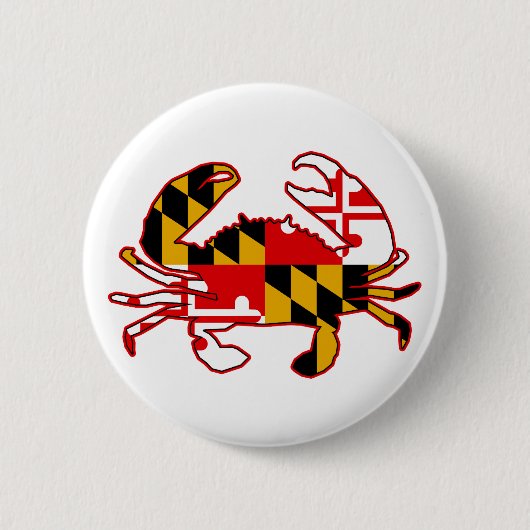 Maryland Flag Crab Button (Vorderseite)