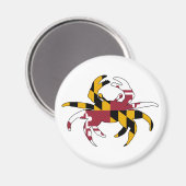Maryland Flag Crab Magnet (Vorderseite/Rückseite)