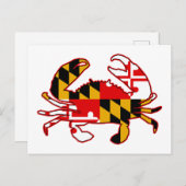 Maryland Flag Crab Postkarte (Vorne/Hinten)
