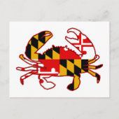 Maryland Flag Crab Postkarte (Vorderseite)
