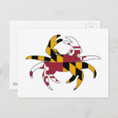 Maryland Flag Crab Postkarte (Vorne/Hinten)
