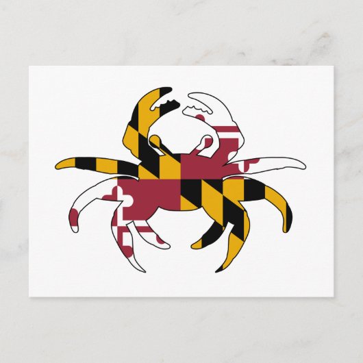 Maryland Flag Crab Postkarte (Vorderseite)