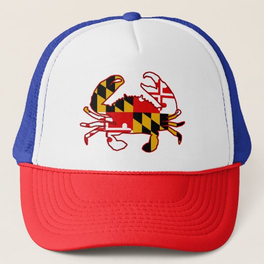 Maryland Flag Crab Truckerkappe (Vorderseite)