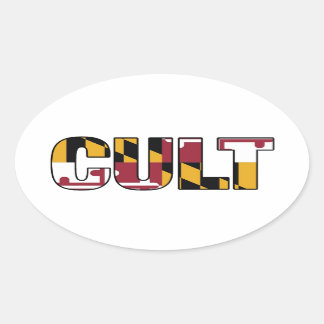 Maryland Flag Cult Oval Decal Oval Aufkleber