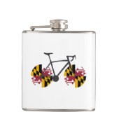 Maryland Flag Cycling Flachmann (Vorderseite)