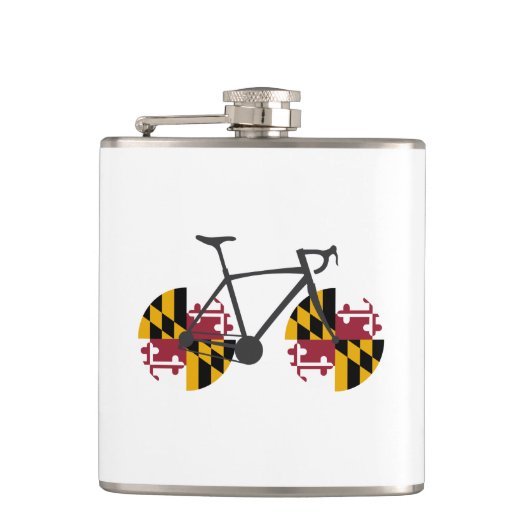 Maryland Flag Cycling Flachmann (Vorderseite)