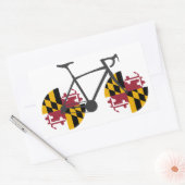 Maryland Flag Cycling Rechteckiger Aufkleber (Umschlag)