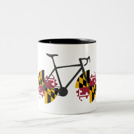 Maryland Flag Cycling Zweifarbige Tasse