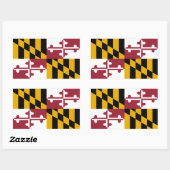 Maryland Flag Decal (Set 4) Rechteckiger Aufkleber (Blatt)