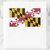 Maryland Flag Decal (Set 4) Rechteckiger Aufkleber (Tasche)