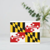 Maryland Flag der Vereinigten Staaten Postkarte (Stehend Vorderseite)