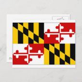 Maryland Flag der Vereinigten Staaten Postkarte (Vorne/Hinten)