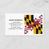 Maryland Flag Elegante Business Card/USA Visitenkarte (Rückseite)