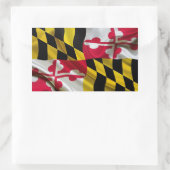 Maryland Flag Fabric Rechteckiger Aufkleber (Tasche)