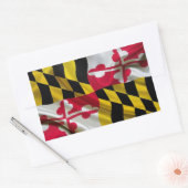 Maryland Flag Fabric Rechteckiger Aufkleber (Umschlag)